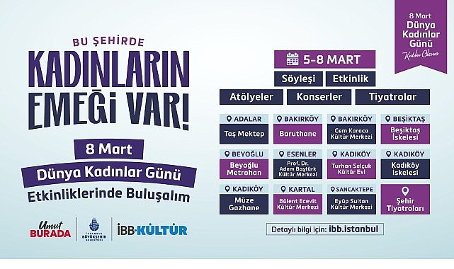 İBB, 8 Mart Dünya Kadınlar Günü’nü Özel Etkinliklerle Kutlayacak