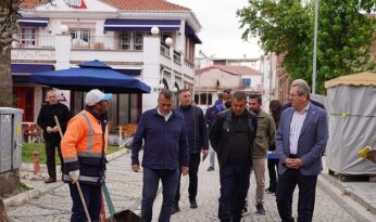 Başkan Mesut Ergin Cunda’da Çalışmaları Yerinde İnceledi